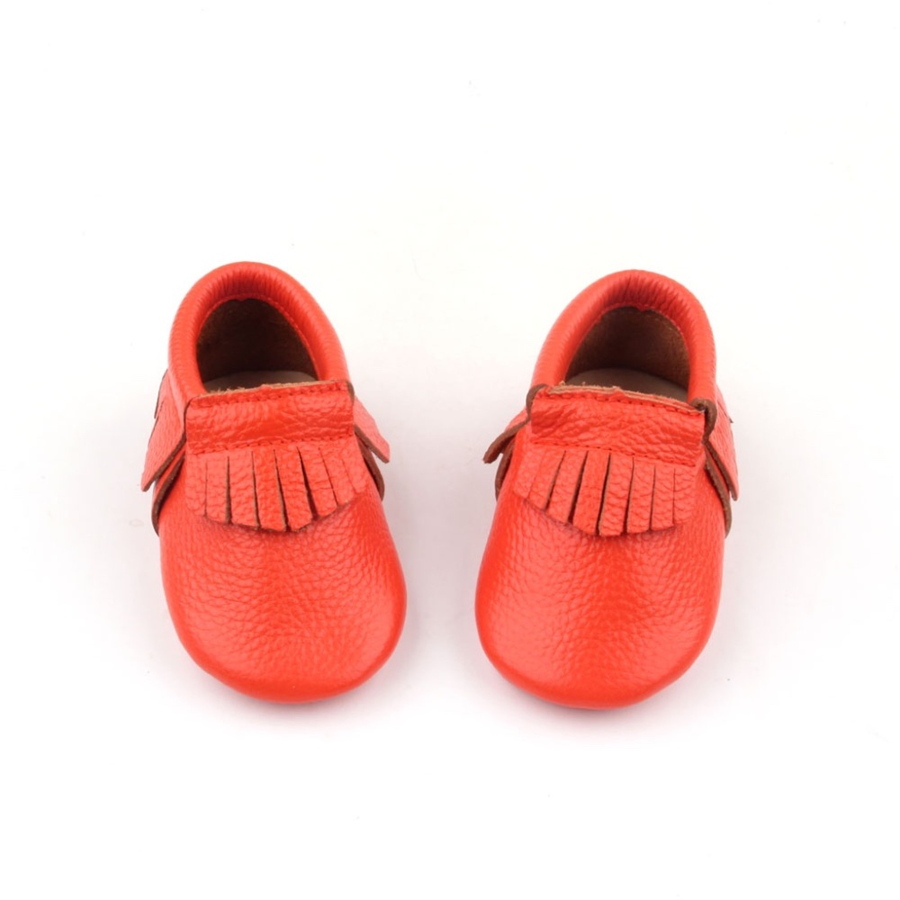 Starbie Oragne Baby Moccasins Leather Baby Shoes Toddler Shoes Loafers